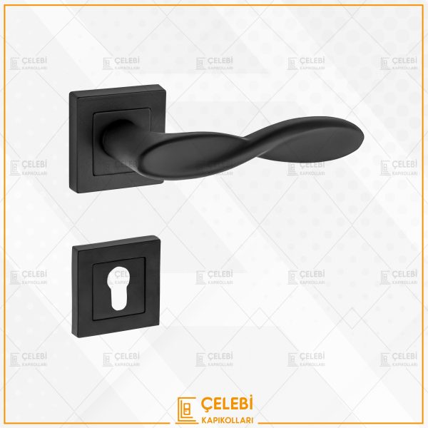 İNFİNİTY KOL KARE ROZETLİ MAT SİYAH YALE