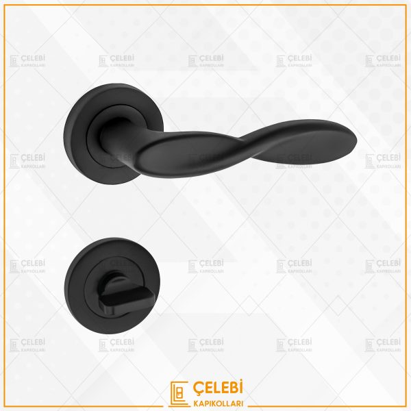 İNFİNİTY KOL YUVARLAK ROZETLİ MAT SİYAH WC