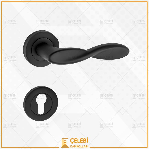 İNFİNİTY KOL YUVARLAK ROZETLİ MAT SİYAH YALE