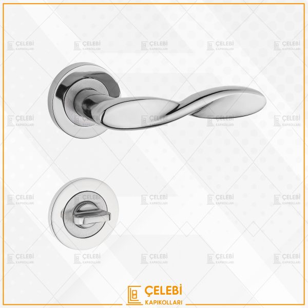 İNFİNİTY KOL YUVARLAK ROZETLİ NİKEL SATEN WC