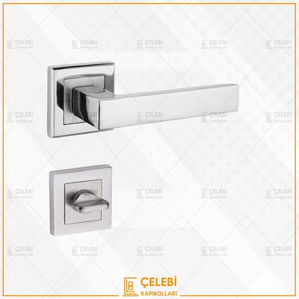 LAMA KOL KARE ROZETLİ NİKEL SATEN WC