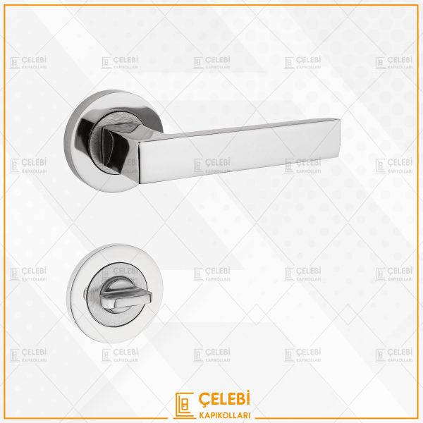 LAMA KOL YUVARLAK ROZETLİ NİKEL SATEN WC