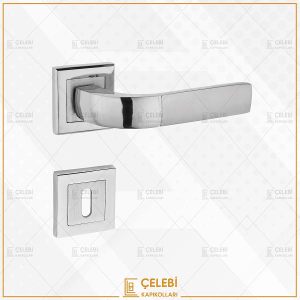 NERGİS KOL KARE ROZETLİ NİKEL SATEN ODA