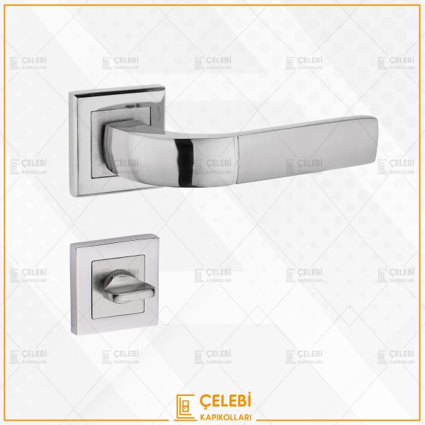 NERGİS KOL KARE ROZETLİ NİKEL SATEN WC