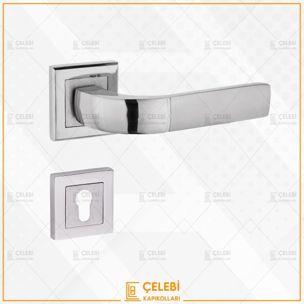 NERGİS KOL KARE ROZETLİ NİKEL SATEN YALE