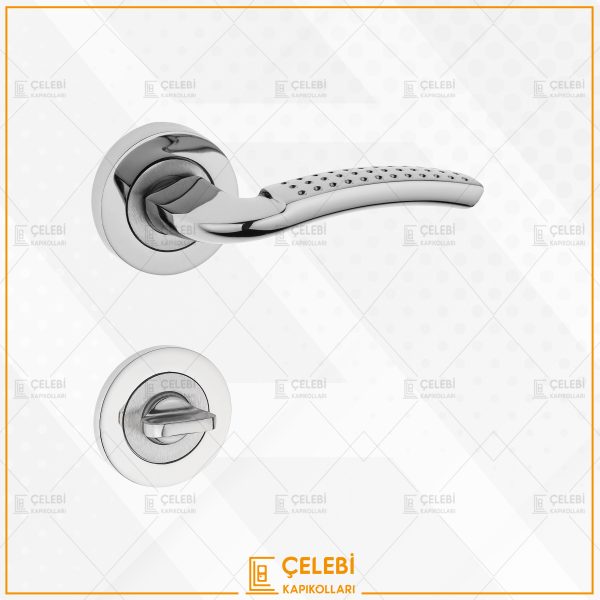 NOKTALI KOL YUVARLAK ROZETLİ NİKEL SATEN WC