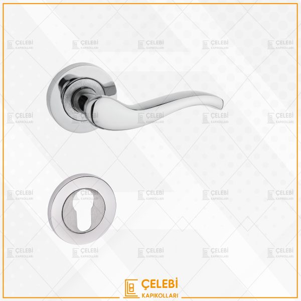 S KOL YUVARLAK ROZETLİ NİKEL SATEN YALE