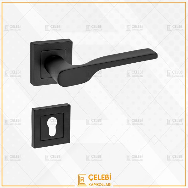 SEDİR KOL KARE ROZETLİ MAT SİYAH YALE