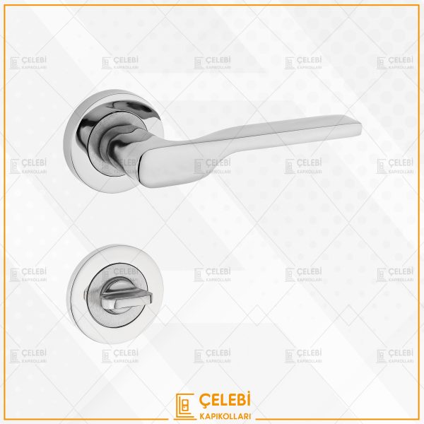 SEDİR KOL YUVARLAK ROZETLİ NİKEL SATEN WC