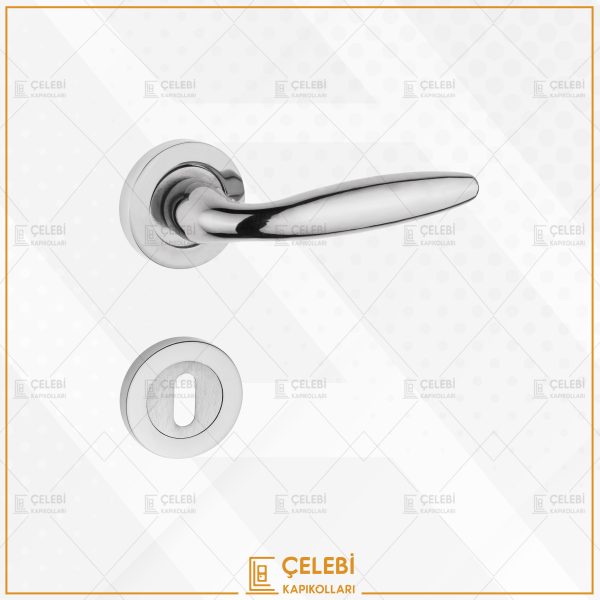 TOMBİK KOL YUVARLAK ROZETLİ NİKEL SATEN ODA