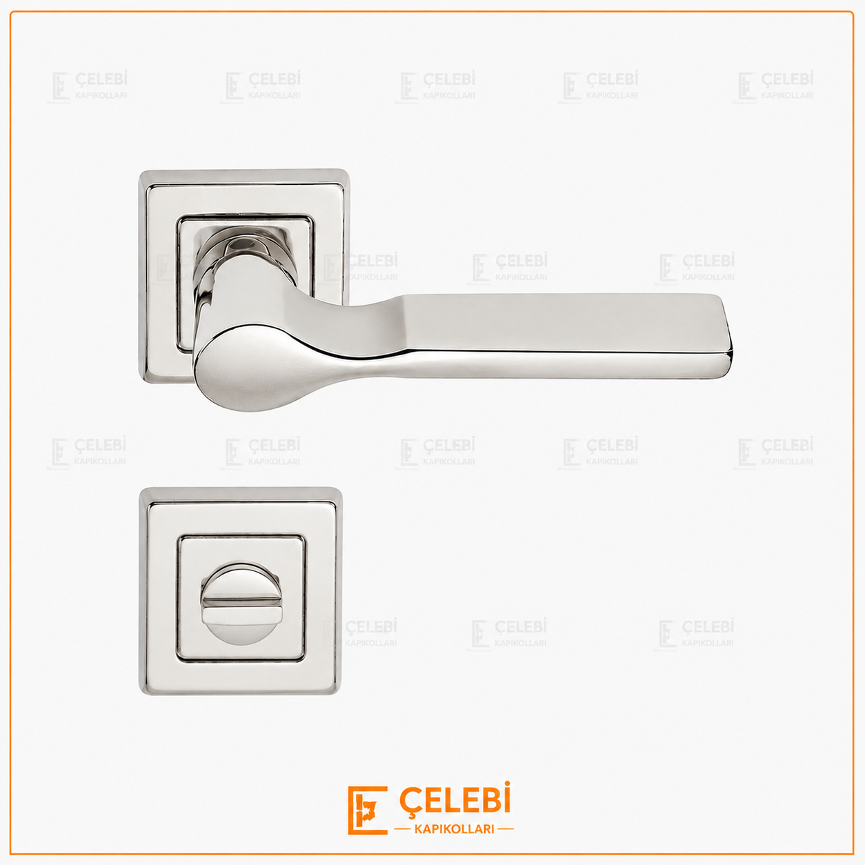 Vona Kol Kare Rozetli Nikel WC